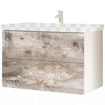 Тумба под раковину Marka One Mix 80П бетон