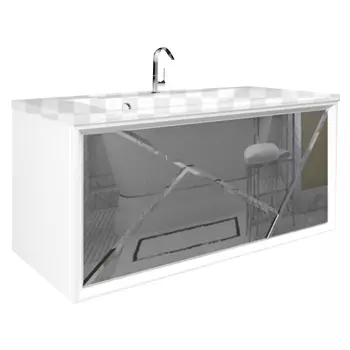 Тумба под раковину Marka One Seattle 90П mosaic mirror