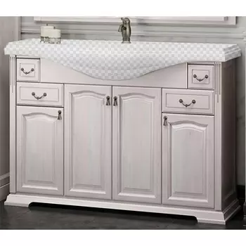 Тумба под раковину Opadiris Риспекто 120 белый матовый фурнитура хром