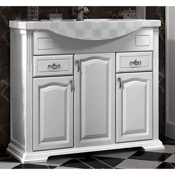 Тумба под раковину Opadiris Риспекто 95 белый/хром