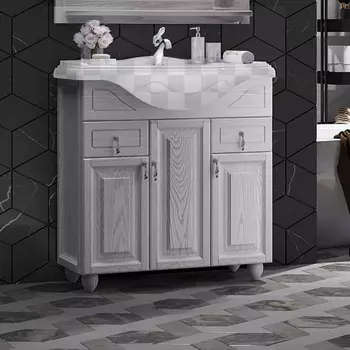 Тумба под раковину Opadiris Тибет 80 с объемной филенкой ясень