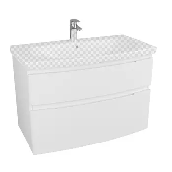 Тумба под раковину OWL Gotland 90 tiffani 2 ящик белый лак