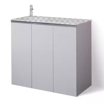 Тумба под раковину Raval Great 100 белая левая