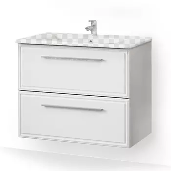 Тумба под раковину Raval Quadro 75 белая