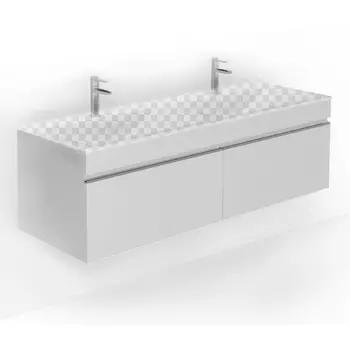 Тумба под раковину Raval Twins 140 белая