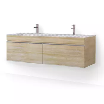 Тумба под раковину Raval Twins 140 дуб сонома