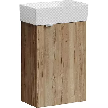 Тумба под раковину Sancos Mini MN35EGL левая дуб галифакс натуральный