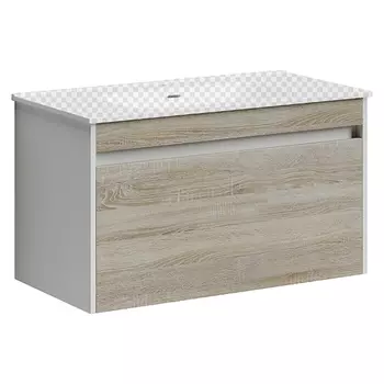 Тумба под раковину Sancos Smart SM90E дуб бардолино/белая