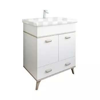 Тумба под раковину Sanflor Бруно 70 белый матовый/орегон