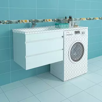 Тумба под раковину СанТа Марс 68 подвесная без ручек, 2 ящика