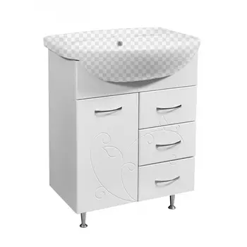 Тумба под раковину Stella Polar Фантазия 65 с 3 ящиками