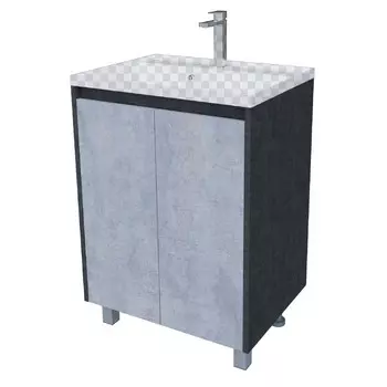 Тумба под раковину Stella Polar Кибела 60 SP-00001102 цемент