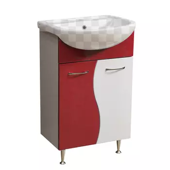 Тумба под раковину Stella Polar Колор-1 55 красная