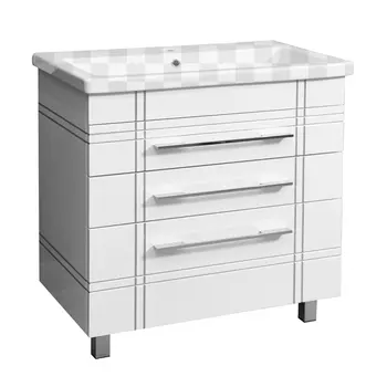 Тумба под раковину Stella Polar Опера 80 патина серебро