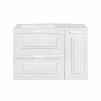 Тумба под раковину Style Line Альба 90 Люкс белый левая