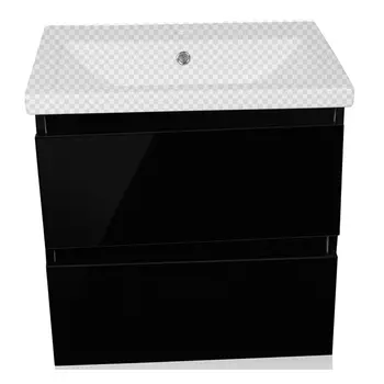 Тумба под раковину Style Line Даймонд 60 Люкс черная