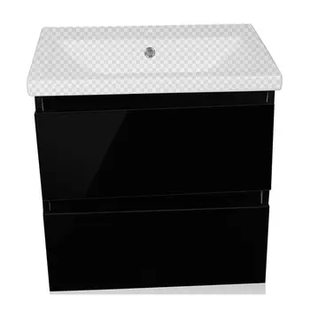 Тумба под раковину Style Line Даймонд 70 Люкс черная