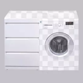 Тумба под раковину Style Line Даллас 130 Люкс Plus белая напольная