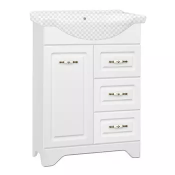 Тумба под раковину Style Line Олеандр-2 65 белый 3 ящика