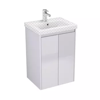 Тумба под раковину Velvex Klaufs 50.2D белый глянец