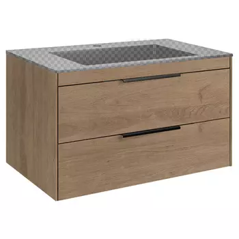 Тумба под раковину Vincea Chiara 2D 80 VMC-2C2800NO N.Oak