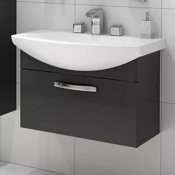 Тумба с раковиной Акватон Ария 65 чёрная