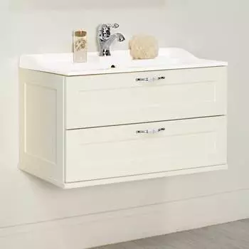 Тумба с раковиной Акватон Леон 80 дуб белый