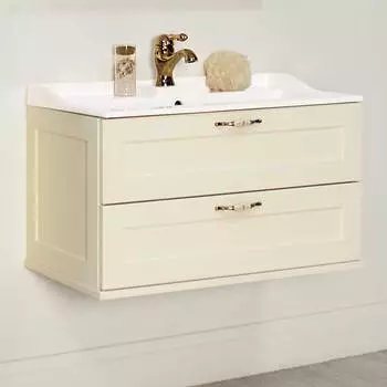 Тумба с раковиной Акватон Леон 80 дуб бежевый