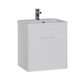 Тумба с раковиной Aquanet Латина 60 1 ящик белая