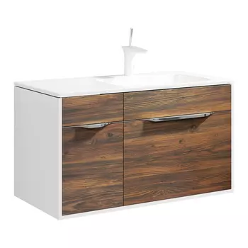 Тумба с раковиной Aqwella Malaga Т9/R/CD крафт тёмный