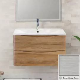 Тумба с раковиной Belbagno Acqua 1000-2C-SO-RVB Rovere Vintage Bianco