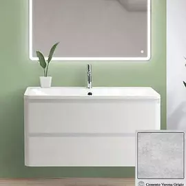 Тумба с раковиной Belbagno Albano 1000-2C-SO-CVG Cemento Verona Grigio