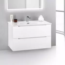 Тумба с раковиной BelBagno Etna 39-700/390-2C-SO-BL-P Bianco Lucido