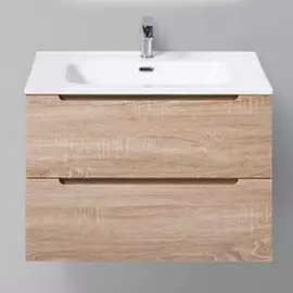 Тумба с раковиной BelBagno Etna 700-2C-SO-WO-P Rovere Bianco