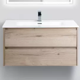 Тумба с раковиной BelBagno Kraft 1000-2C-SO-RGB Rovere Galifax Bianco