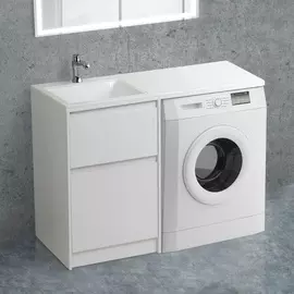 Тумба с раковиной BelBagno Kraft LVD-580/1200-2C-PIA-BO Bianco Opaco