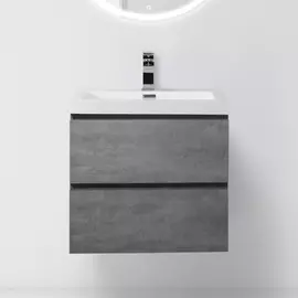 Тумба с раковиной BelBagno Luce 600-2C-SO-SCM Stucco Cemento