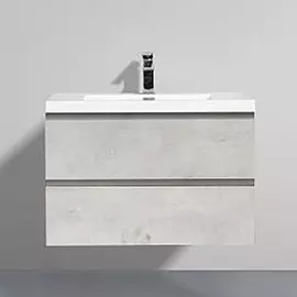 Тумба с раковиной BelBagno Luce 900-2C-SO-ST Stucco Cemento Leggero