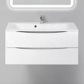 Тумба с раковиной BelBagno Marino 1000-2C-SO-BL-P Bianco Lucido