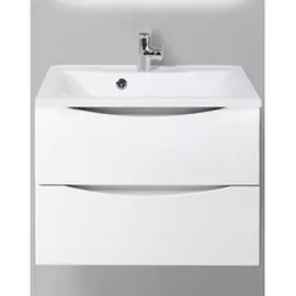Тумба с раковиной BelBagno Marino 650-2C-SO-BL-P Bianco Lucido