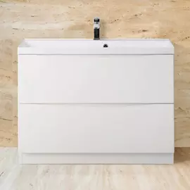 Тумба с раковиной BelBagno Marino 800-2C-PIA-BL-P Bianco Lucido