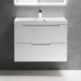 Тумба с раковиной BelBagno Vittoria 800-2C-SO-BL Bianco Lucido