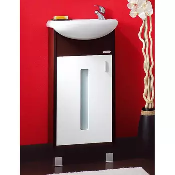 Тумба с раковиной Бриклаер Бали 40 правая белый/венге