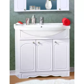 Тумба с раковиной Бриклаер Лючия 90 белый