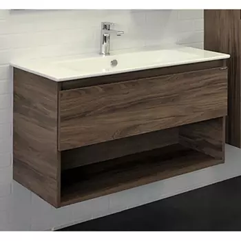 Тумба с раковиной Comforty Бордо 90 00-00006671 дуб темно-коричневый