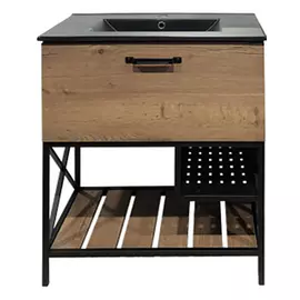 Тумба с раковиной Comforty Бредфорд 75 дуб темный (Comforty 75E)