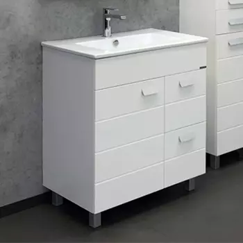 Тумба с раковиной Comforty Модена М 75 белая матовая