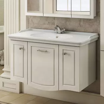 Тумба с раковиной Comforty Палини 100 белый глянец