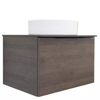 Тумба с раковиной Comforty Портленд 60 00-00013791 дуб шоколадно-коричневый