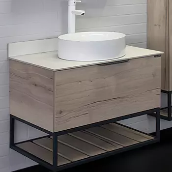 Тумба с раковиной Comforty Порто 75.5 00-00009321 дуб дымчатый